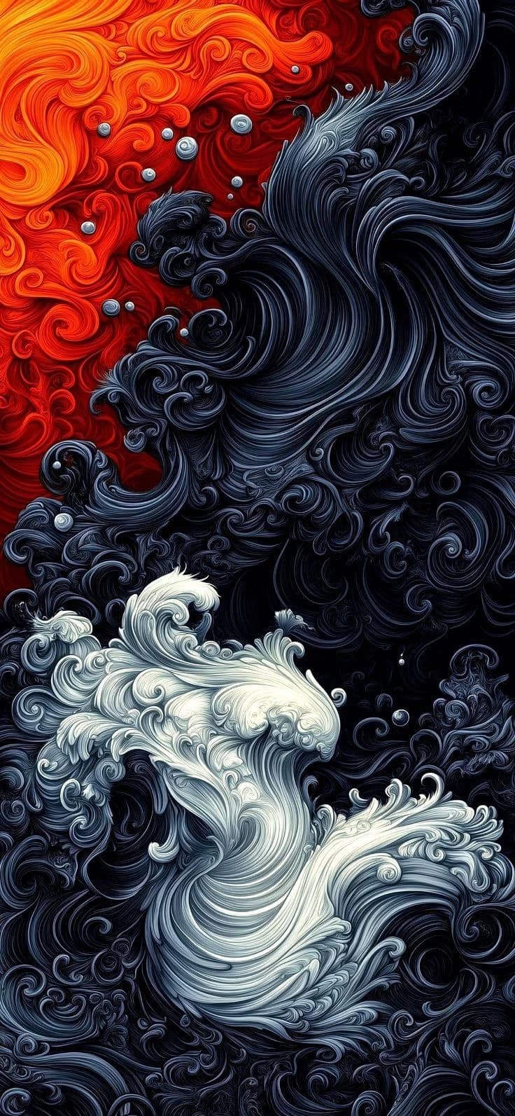 Fiery Embrace of Oceanic Depths