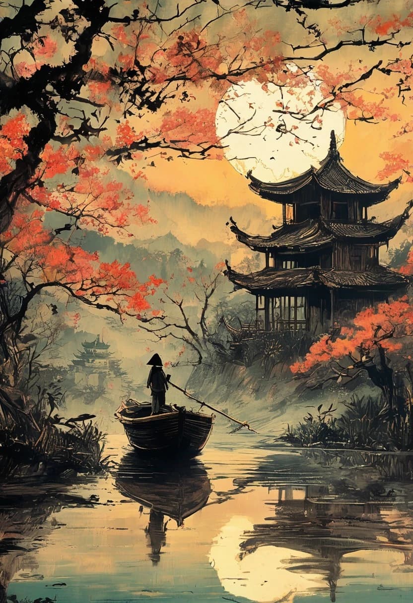 Misty River Journey - original