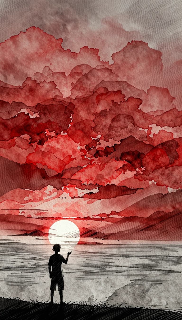 Crimson Horizon Solitude