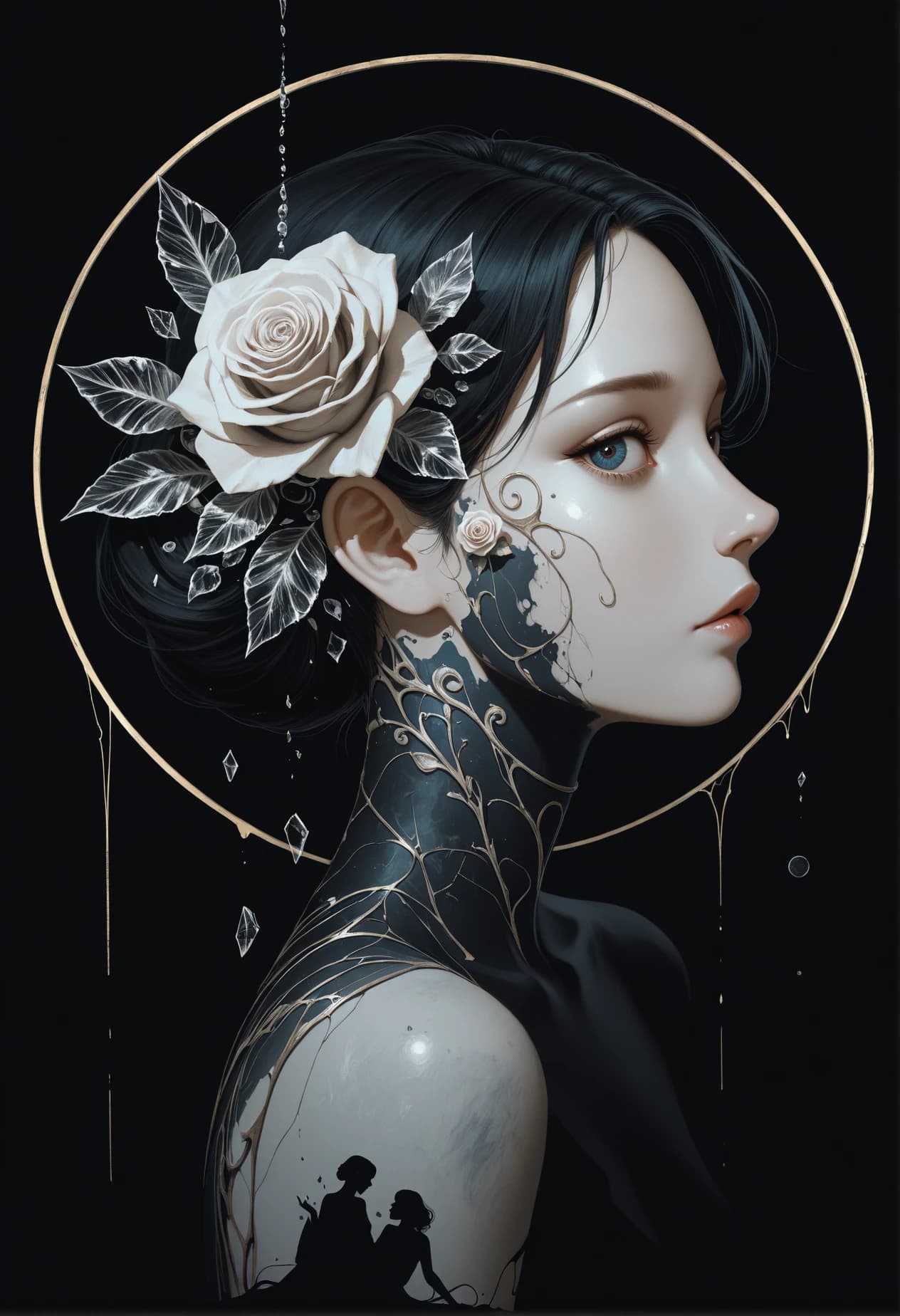 Ethereal Portrait in Gold