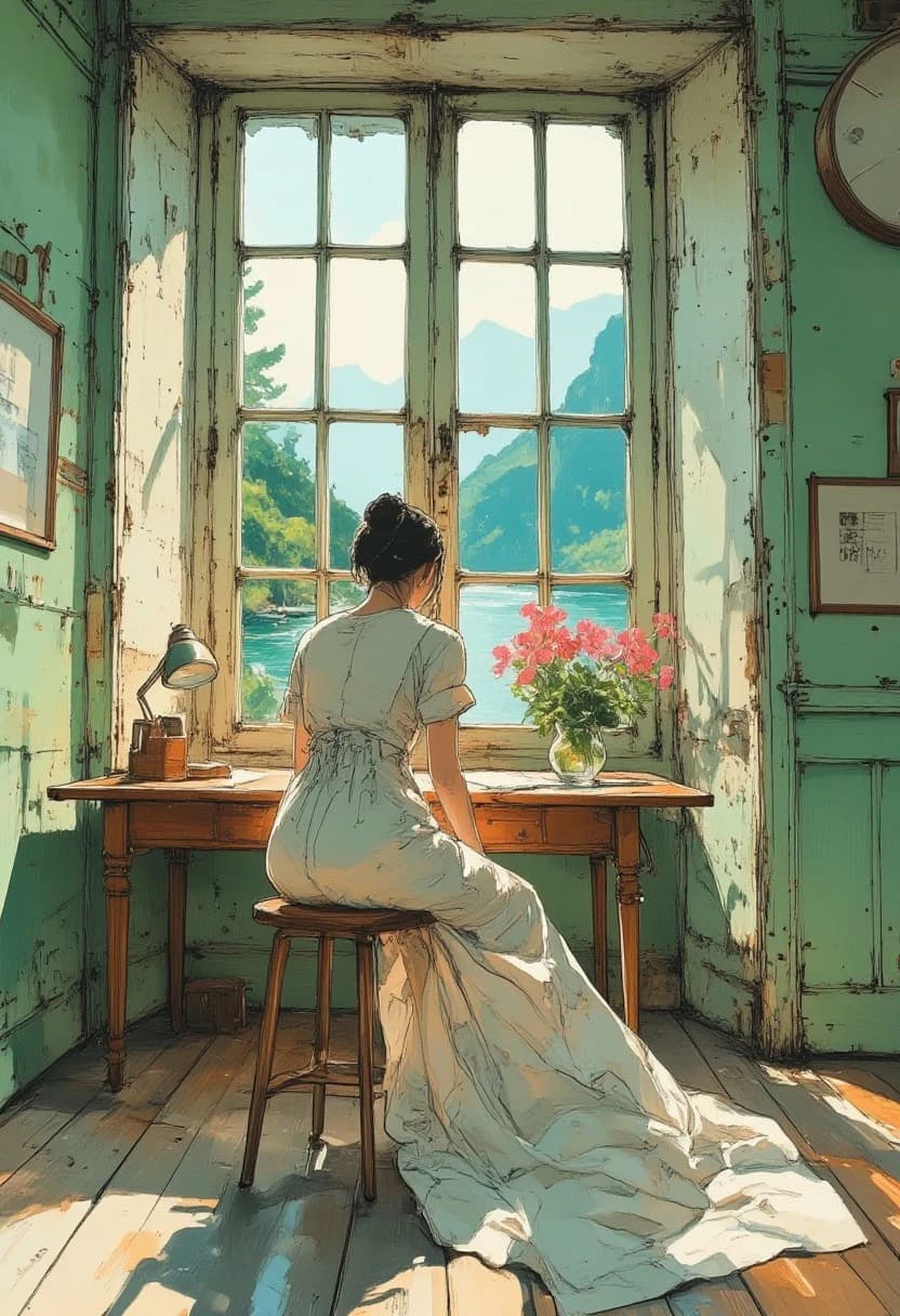 Solitude by the Window - original