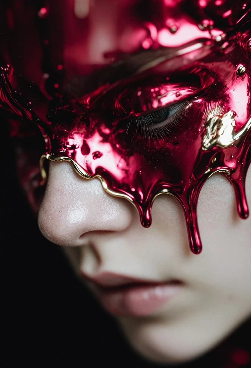 Crimson Liquid Reflection - original